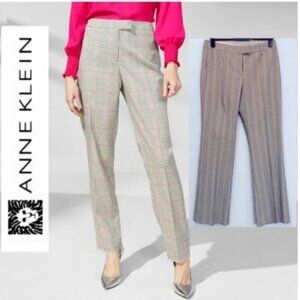 ANNE Klein Plaid Straight Leg Pants large, 10